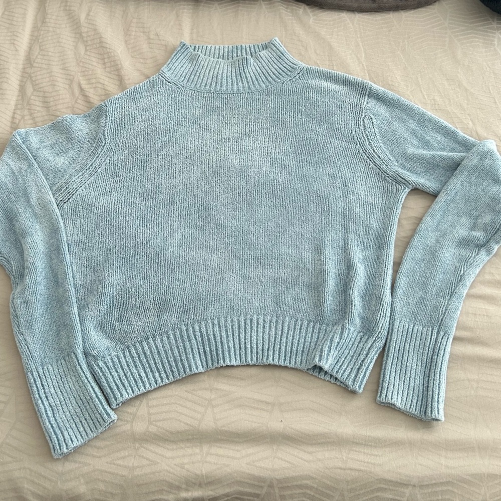 Wilfred Soft Blue Turtleneck Sweater